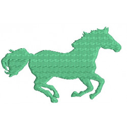 Stickdatei Pferde Silhouette - Galopierendes Pferd